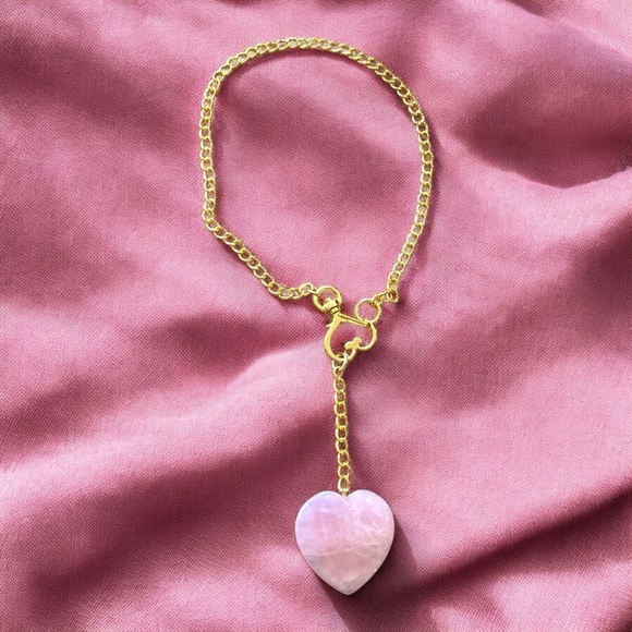 Gorgeous Rose Quartz heart pendant necklace It is the love stone for a reason - Picture 6 of 15